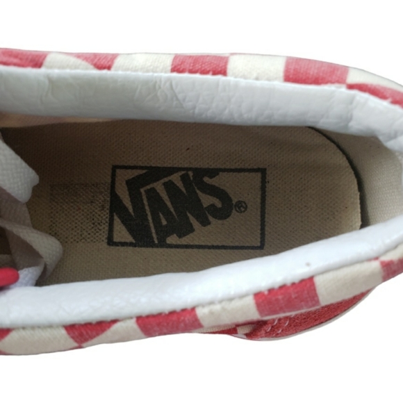 Vans Old School Skateboard Sneakers  Red White Checkered Men’s sz 7 women's 8.5 - Picture 9 of 11